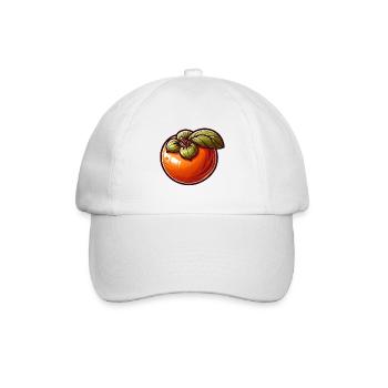 Khaki Cartoon Leuchten Orange - Baseballkappe - Weiß/Weiß - Vorne