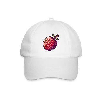 Litschi Pop Art Rot - Baseballkappe - Weiß/Weiß - Vorne