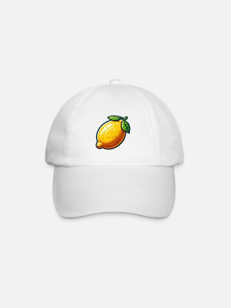 Lemon Cartoon Luminous - Baseballkappe - Weiß/Weiß