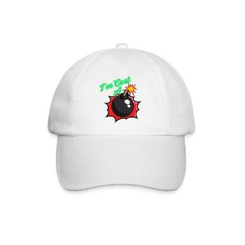 Lustige Phrasen Slang Grafikdesign - Baseballkappe - Weiß/Weiß - Vorne