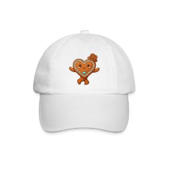 Lebkuchen Herzchen - Baseballkappe - Weiß/Weiß - Vorne