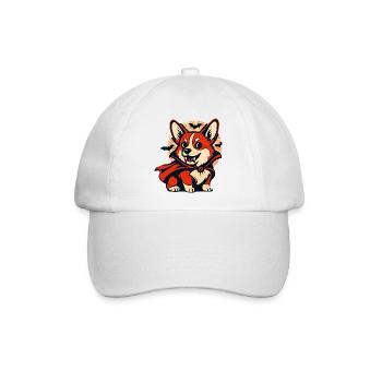 Heroischer Fuchs Halloween Umhang - Baseballkappe - Weiß/Weiß - Vorne