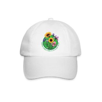 Sommerblumen blühen Kreis - Baseballkappe - Weiß/Weiß - Vorne