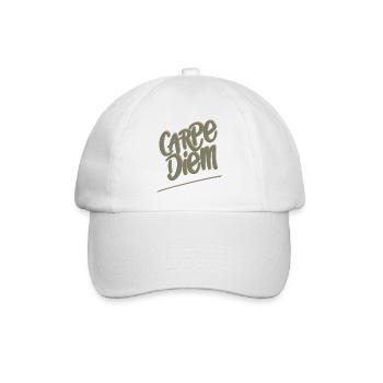 Carpe Diem - Baseballkappe - Weiß/Weiß - Vorne