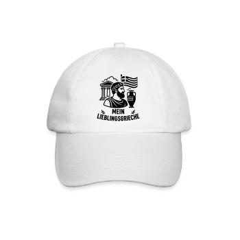 Lieblings Grieche Fanshirt - Baseballkappe - Weiß/Weiß - Vorne