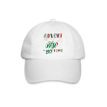 Advent Die Beste Zeit - Baseballkappe - Weiß/Weiß - Vorne