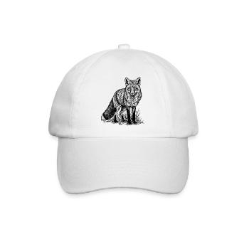 Deutscher Fuchs | Süßes Deutschland Motiv Geschenk - Baseballkappe - Weiß/Weiß - Vorne