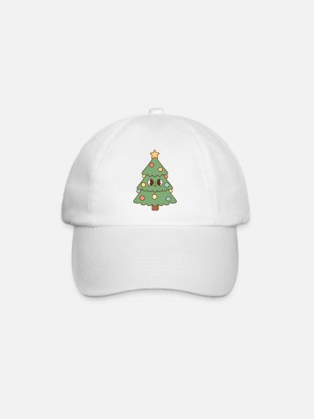 Weihnachtsbaum - Baseballkappe - Weiß/Weiß