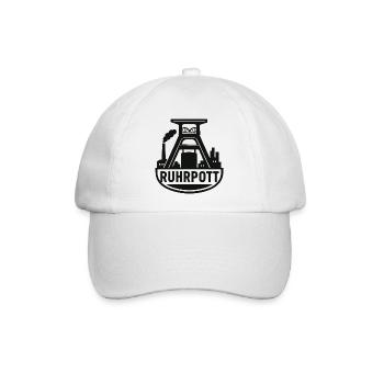 Ruhrpott Industrie Silhouette - Baseballkappe - Weiß/Weiß - Vorne