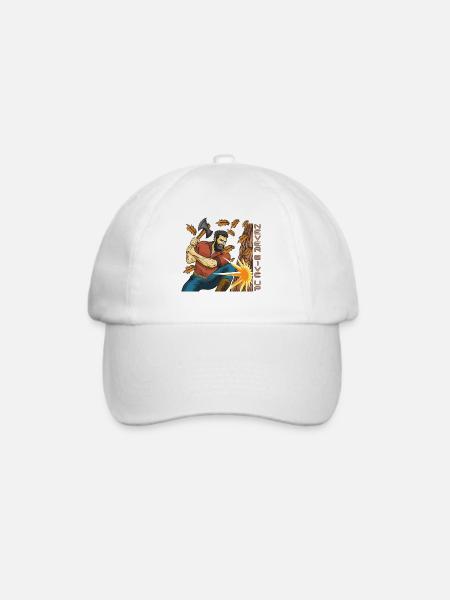 Nie Aufgeben Holzfäller Mut - Baseballkappe - Weiß/Weiß