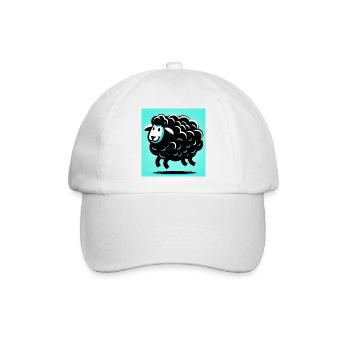 Schwarzes Schaf - Baseballkappe - Weiß/Weiß - Vorne