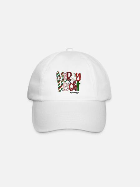 Merry Bright Festive Plaid Pattern - Baseballkappe - Weiß/Weiß