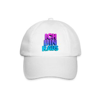 Ich Bin Raus 3D Gradient - Baseballkappe - Weiß/Weiß - Vorne