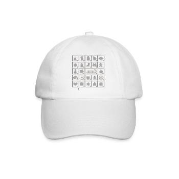 Adventskalender (Türchen ausschneiden) - Baseballkappe - Weiß/Weiß - Vorne
