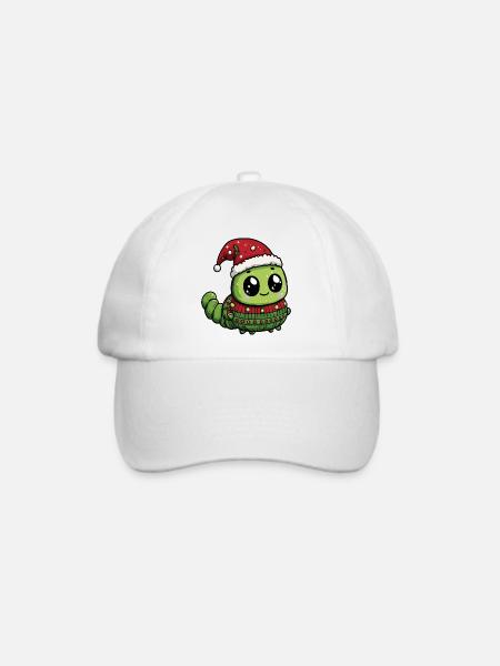 Wurm Weihnachten Xmas - Baseballkappe - Weiß/Weiß