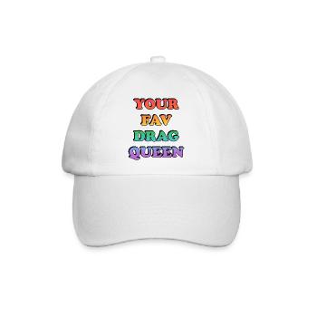 Dein Lieblings-Drag-Queen-Regenbogen - Baseballkappe - Weiß/Weiß - Vorne