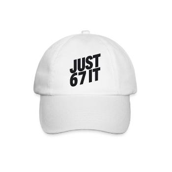 Just 6 7 It – typografische Aussage - Baseballkappe - Weiß/Weiß - Vorne