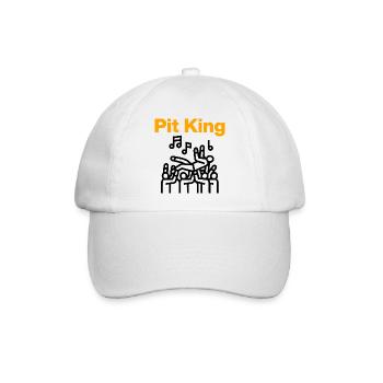 Pit King, Mosh Monarch! - Baseballkappe - Weiß/Weiß - Vorne