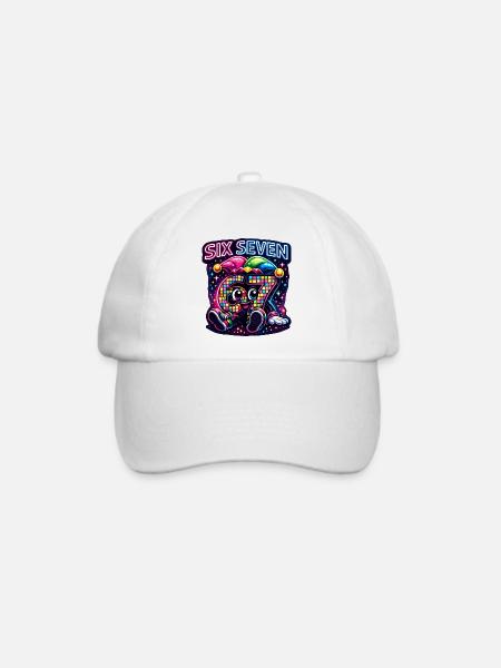 Six Seven 67 Karneval Süß Trend Geschenk - Baseballkappe - Weiß/Weiß