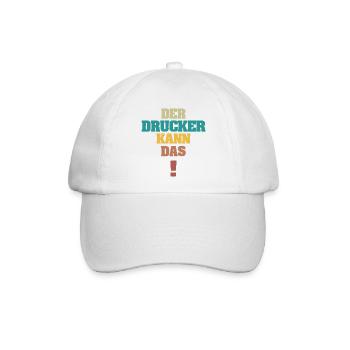 Drucker - Baseballkappe - Weiß/Weiß - Vorne