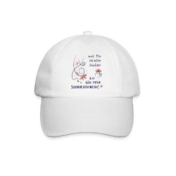 du bist mein Sonnenschein  - Baseballkappe - Weiß/Weiß - Vorne