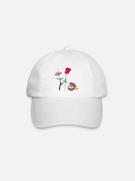 Valentine - Baseballkappe - Weiß/Weiß