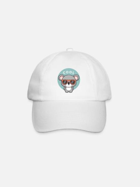 Koala Coole Bunte Gläser - Baseballkappe - Weiß/Weiß