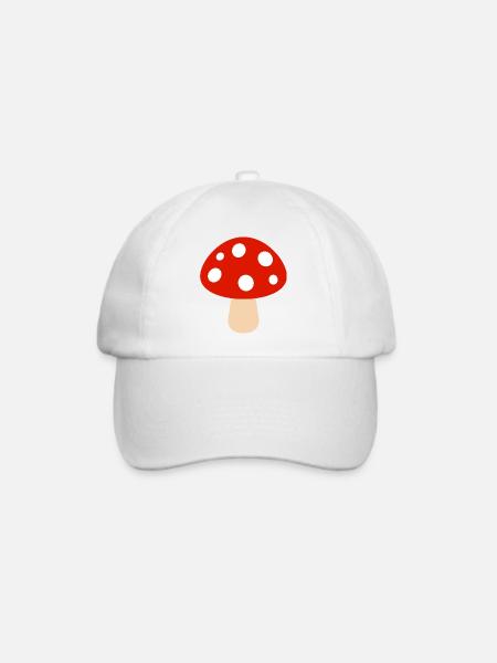 Pilz - Baseballkappe - Weiß/Weiß