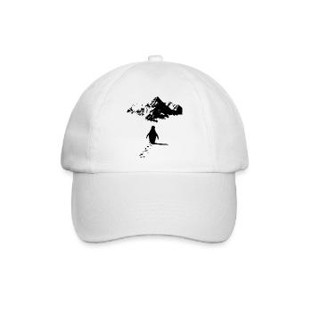 Einsamer Pinguin  - Baseballkappe - Weiß/Weiß - Vorne