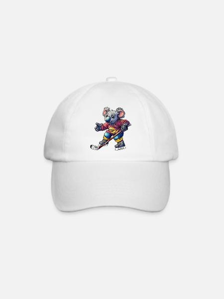 Eishockey Koala - Baseballkappe - Weiß/Weiß