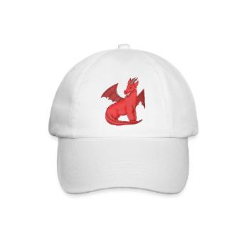 Nachtaktiver Roter Drache - Baseballkappe - Weiß/Weiß - Vorne
