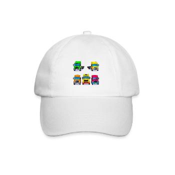 Lebendige Trucken-Sammlung - Baseballkappe - Weiß/Weiß - Vorne