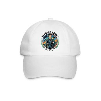 Jet Pilot Logo - Baseballkappe - Weiß/Weiß - Vorne