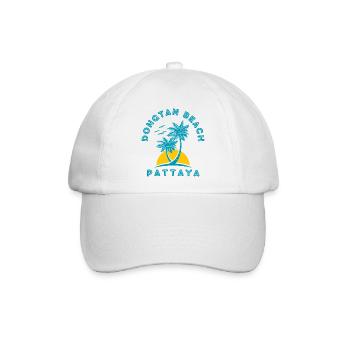 Dongtan Beach Pattaya Palm Sonnenaufgang - Baseballkappe - Weiß/Weiß - Vorne