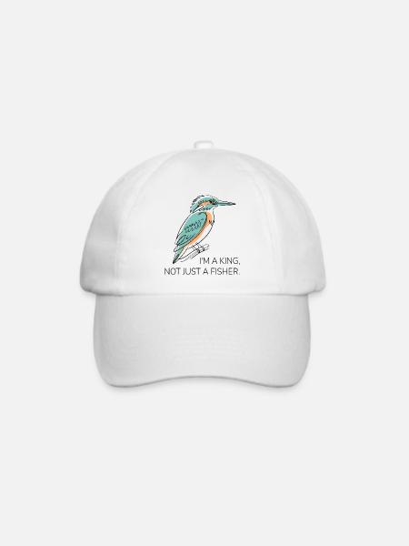 I’m a King – Eisvogel Wortspiel Design - Baseballkappe - Weiß/Weiß