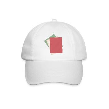 Pastellpapier Stapel - Baseballkappe - Weiß/Weiß - Vorne