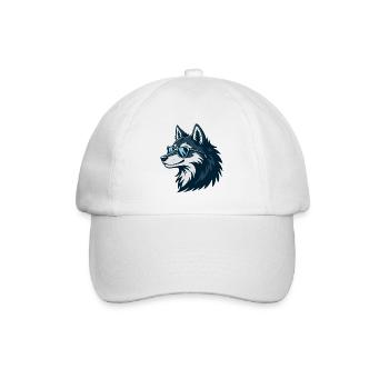 Stylish Wolf Sonnenbrille - Baseballkappe - Weiß/Weiß - Vorne