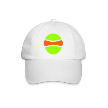Alien Kopf mit Breit-Auge - Baseballkappe - Weiß/Weiß - Vorne