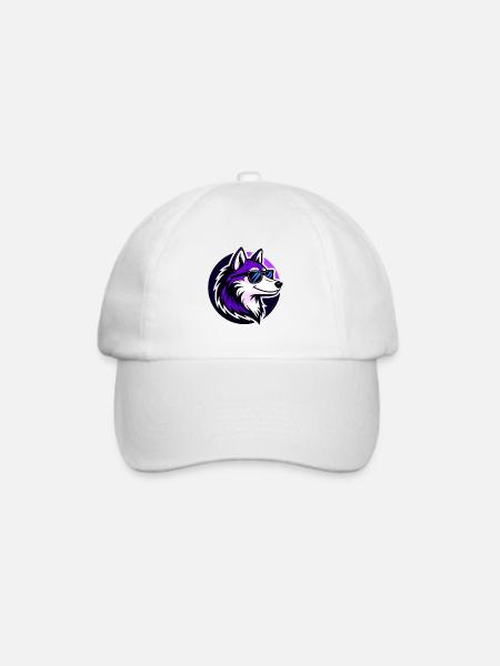 Purple Wolf Stylish Sonnenbrillen - Baseballkappe - Weiß/Weiß