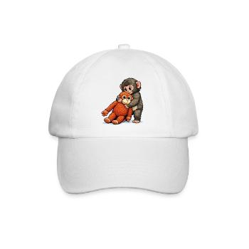 Affenbaby Punch - Baseballkappe - Weiß/Weiß - Vorne