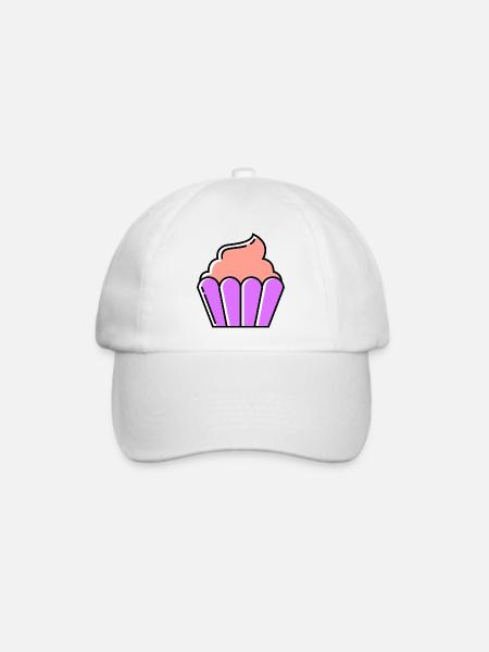 Muffin cupcake - Baseballkappe - Weiß/Weiß