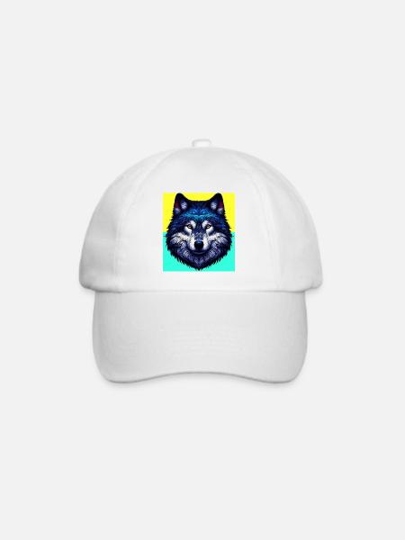 Wolf - Baseballkappe - Weiß/Weiß