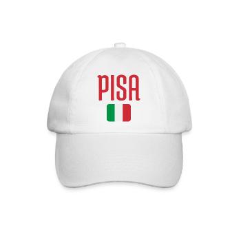 Pisa Italienische Flagge - Baseballkappe - Weiß/Weiß - Vorne