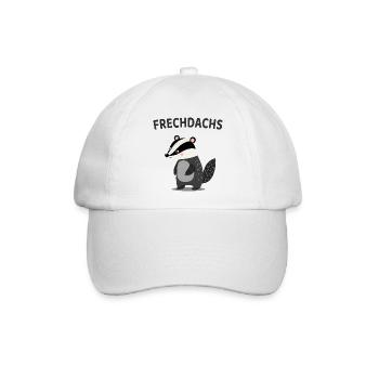 Frechdachs Lustiger Dachs Spruch - Baseballkappe - Weiß/Weiß - Vorne