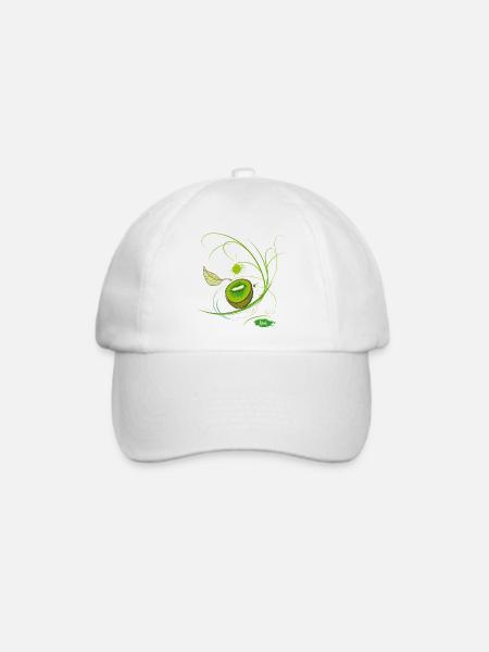 Kiwi Obst - Baseballkappe - Weiß/Weiß