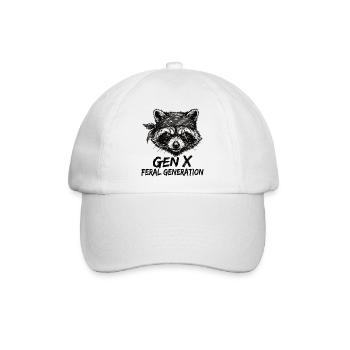 Waschbär Gen X Wilde Generation - Baseballkappe - Weiß/Weiß - Vorne
