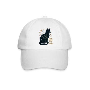Sternenkatze Konstellation - Baseballkappe - Weiß/Weiß - Vorne