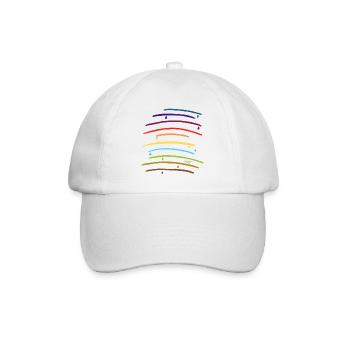 Regenbogenbögen mit Tropfen - Baseballkappe - Weiß/Weiß - Vorne