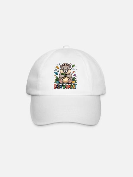 Dein Wombat - Baseballkappe - Weiß/Weiß