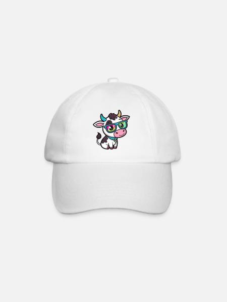 Kuh-Chic-Regenbogengläser - Baseballkappe - Weiß/Weiß